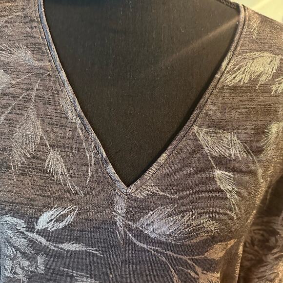 White House Black Market Silver Gray Dolman Sleeve Blouse Size S - Picture 9 of 9